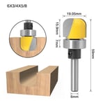 6mm shank NO2 Mèche de toupie à bois 6mm/6.35mm/8mm, 1 à 3 pièces, bol à tige et gabarit de plateau, fraiseuse pour le travail du bois ""Nipseyteko