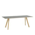 HAY - CPH30 2.0 Table Lacquered Oak Frame L200 X W90 X H74 Grey Linoleum Tabletop Lacquered Edge - Matbord - Ronan & Erwan Bouroullec - Grå - Trä