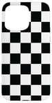 iPhone 15 Pro Max Black & White Checkerboard Pattern, Checkered Case