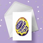 Creme Egg Chocolate Birthday Card - Large glossy card