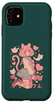 Coque pour iPhone 11 Anime Cat Girl Manga Hearts Kawaii Cute Holiday Valentines