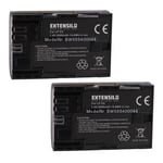 EXTENSILO 2x Batteries compatible avec Blackmagic Pocket Cinema 4K appareil photo, reflex numérique (2000mAh, 7,4V, Li-ion)