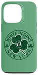 Coque pour iPhone 13 Pro White Plains New York Irish Shamrock NY Souvenir rétro