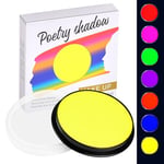 LOPHE Maquillage Fard Aquarellable Pot, Peinture du Visage, Maquillage FX Smiffys, peinture à l'eau pour le visage et le corps pour adultes, enfants,30g, Jaune Fluo