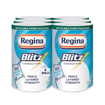 Regina Blitz Household Towels – 6 Rolls Per Pack, 3-ply Kitchen Roll, 100 Sheets Per Roll, Paper Packaging, FSC Certified Paper, Recyclable Packaging, Larger Than Standard Kitchen Roll Sheets