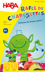 HABA - Rafle de Chaussettes Cartes - Jeu de société Enfant - Jeu de Voyage - Petit Format - 4 Ans - 306994