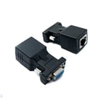 System-S Convertisseur Ethernet VGA sur IP - 2 prises VGA vers prise LAN RJ45 - Portée de 20 m