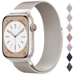 Original Stainless Steel Milanese Loop Compatible with Apple Watch Straps 49mm 46mm 45mm 44mm 42mm 41mm 40mm 38mm, Women & Men Magnetic Strap for iWatch Ultra 2/Ultra, SE, Series 10 9 8 7 6 5 4 3 2 1