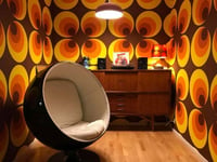 Retro 70s Big Circle Wallpaper Brown Orange Yellow Paste The Wall AS Creation