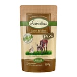 Lukullus Naturkost Adult Mini Grain Free 6 x 150 g - Vilt & kanin