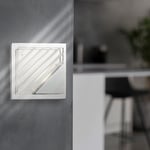 Esto - Applique murale cage d'escalier led applique carrée couloir, aluminium chrome argent, 5W 350lm 3000K, LxP 15x15 cm