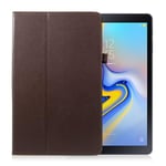 Samsung Galaxy Tab A 10.5 skyddshölje syntetläder stående - Kaffe Brun