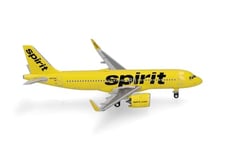 Herpa Maquette Avion Spirit Airlines Airbus A320neo, echelle 1/500, Model, pièce de Collection, d'avion sans Support, Figurine Metal