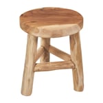 Mini tabouret / porte-plante rond 30 x 26 cm en bois de teck – genova