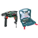 Bosch Perceuse à Percussion Filaire - Universalimpact 800 (800w, Béton 14mm, Bois 30mm) Vert & Bosch Professional 2607019327 Forets en Titane X-Line Set 50 Pièces, Noir/Or/Argent