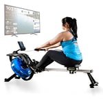 Bluefin Blade Aqua M-1 Water Resistance Rowing Machine | Realistic Rowing Experience | Hydro-Power Technology | Heavy Duty Aluminium Frame | High-Intensity Workout | Kinomap App Integration