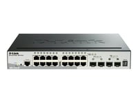 D-Link DGS 1510-20 - Commutateur - C3 - intelligent - 16 x 10/100/1000 + 2 x Gigabit SFP + 2 x 10 Gigabit SFP+ - de bureau, Montable sur rack