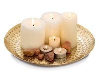 Deco Tray Ø 28 cm runt guld-dekorativt bricka Candlelight Tray