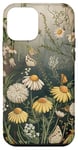 Coque pour iPhone 12 mini Fleurs sauvages botaniques Boho vert olive