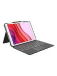Logitech Combo Touch for iPad 10.2" 7/8/9th Gen - CH - Tastatur & Folio sæt - Schweizisk - Grå