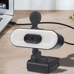 2K Autofocus USB Camera 1080P HD Fill Light Computer Webcam With Mic For Live V