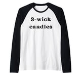 Girls love 3-wick candles black flame candle fant Groovy Raglan Baseball Tee