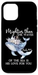 Coque pour iPhone 12/12 Pro Mightier Than the Waves of the Sea is His Love Psalm 93:4