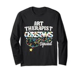 Art Therapist Christmas Squad Cute Art Therapy Xmas Lights Long Sleeve T-Shirt