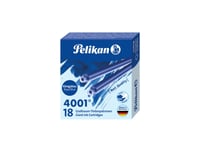 Pelikan 4001, Blå, Reservoarpenna, Tyskland, Låda, 18 Styck