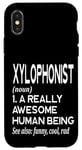 Coque pour iPhone X/XS Définition du lecteur de xylophone drôle - Xylophoniste