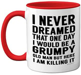 Stuff4 Grumpy Old Man Mug, Grandad Gifts, Dad, Father’s Day or Christmas Novelty Mug, Funny Gifts, Perfect Birthday Present, Funny Mugs for Men, 11oz Red Ceramic Dishwasher Safe Mugs