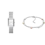 Fossil Women's Watch and Bracelet, Silver- Tone Stainless Steel, Set