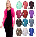 Womens Plus Size Floral Lace Cardigan Womens Long Sleeve Water Fall 12-28