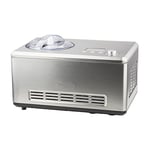 H.Koenig Sorbetière Turbine à Glace Professionnelle HF320, Machine à Glace Electrique 2L, 180 W, Réfrigérante & Maintien du Froid - Sorbet et Crème Glacée