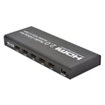 NÖRDIC HDMI Switch 4 till 1 Ultra HD 4K60Hz 4:4:4 HDCP2:2 HDR10 SPDIF och stereo Dolby DTS HD PS3/4/5, Xbox, Apple TV, Chromecast, Nintendo Switch