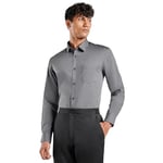 Kut for You Men's Slim Fit Long Sleeve Dress Shirt | Color: Grey | Size: XL | Material: Cotton | for Men & Boys | Lightweight | Button-Down Collar | Classic Fit