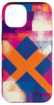 Coque pour iPhone 14 Drapeau géométrique pop art rose Tennessee State Plaid orange TN