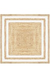 Extérieur Jute Tapis Carré Décoration Murale Jardin Couloir Nature 120cm Grand