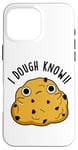 Coque pour iPhone 16 Pro Max Jeu de mots « I Dough Know Funny Food »