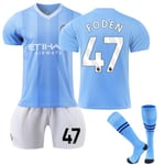 23-24 Manchester City Home Barnfotbollssats nr 47 Foden W 26