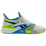 Reebok Unisex Nano Court Training Shoes, White/Digital Lime/Aqua, 4 UK