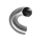 Ø 125mm / 5 inch Flexible Air Duct for Cooker Hood, Air Conditioner, Extractor Fan, Tumble Dryer - 1.5m / 4.9ft Semi-Rigid Exhaust Hose - Ventilation Ducting - Aluminium