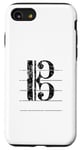 Coque pour iPhone SE (2020) / 7 / 8 Clef de Ténor (Noir Ancien) Trombone, Violoncello, Cello