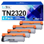 LxTek Compatible Cartouche de Toner Remplacement pour Brother TN2320 TN2310 pour DCP-L2520DW MFC-L2720DW MFC-L2700DW MFC-L2700DN L2740DW DCP-L2560DW DCP-L2500D HL-L2300D HL-L2340DW (Noir, 4-Pack)