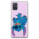 ERT GROUP Coque de téléphone Portable pour Samsung A71 5G Original et sous Licence Officielle Disney Motif Stitch 013 Parfaitement adapté à la Forme du téléphone Portable, Coque en TPU