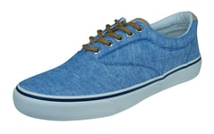 Mens Sperry Striper Ll Shoes Casual Lace Up Plimsolls - Blue - Rrp £64.95