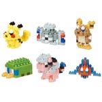 Bandai - Nanoblock - Pack Mini-Figurines Pokémon type Électrique - Coffret de 6 Figurines Pokémon à Assembler en Briques - Jeu de construction Maquette - Jouet Enfant 12 ans et + Ado Adultes - NBPM08B