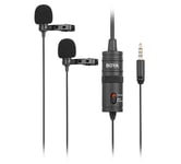 BOYA – Dual omni-directional lavalier mic, black (BY-M1DM)