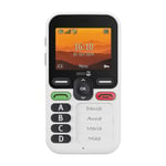 DORO Leva X10 mobiltelefon (laddare säljs separat), vit/svart