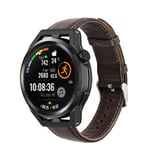 Strap-it Bracelet cuir - compatible pour Huawei Watch GT (marron foncé)